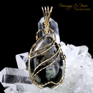 Azozeo Phenacite Crystal Pendant in 14k Gold