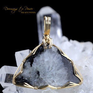 Azozeo Phenacite Crystal Pendant in 14k