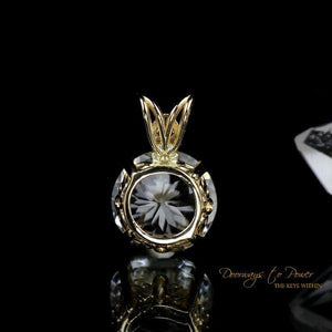 Azozeo Phenacite Crystal Pendant in 14k Gold