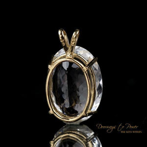Azozeo Phenacite Crystal Pendant in 14k Gold