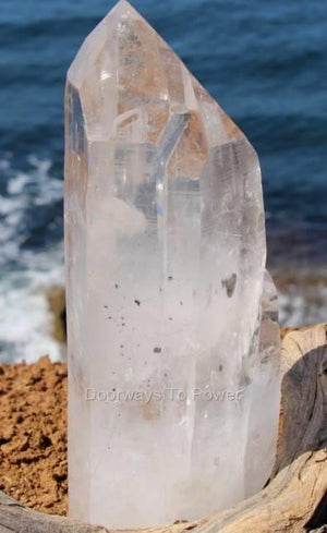 Lemurian Quartz Tantric Twin Crystal with Devic Temple * Reserved for Matthew