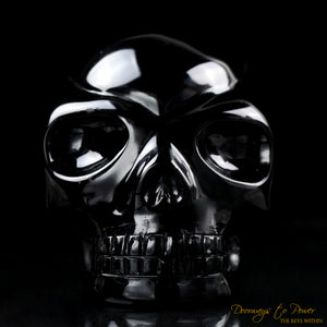 Black Obsidian Traveler Crystal Skull