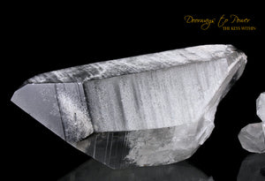 Black Phantom Lemurian Record Keeper Temple Heart Dow Crystal 'The Protector'