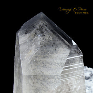 Black Phantom Lemurian Record Keeper Temple Heart Dow Crystal 'The Protector'
