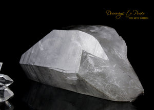 Black Phantom Lemurian Record Keeper Temple Heart Dow Crystal 'The Protector'