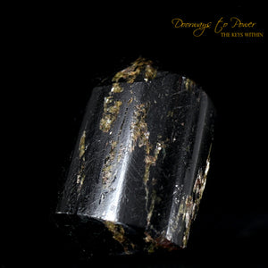 Black Tourmaline Pyrite Double Terminated Crystal 'Energy Armor'