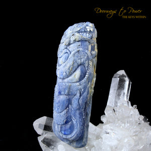 Blue Kyanite Dragon Crystal Carving