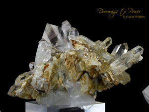 Brookite in Quartz Crystal Cluster Points