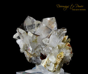 Brookite in Quartz Crystal Cluster Points