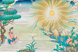 Lemurian Light Quartz Crystal Buddha Sculpture (hand carved)