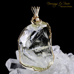 Celestial Gold Andara Crystal Pendant 14k 'Light of Heaven'