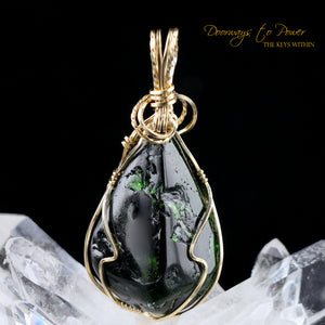 Chrome Diopside Crystal Pendant 14k