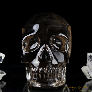 Citrine Quartz Akhenaten Elongated Crystal Skull 'Ancient Code'