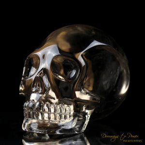 Citrine Quartz Akhenaten Elongated Crystal Skull 'Ancient Code'