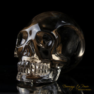 Citrine Quartz Akhenaten Elongated Crystal Skull 'Ancient Code'