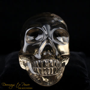 Citrine Twin Quartz Crystal Skull 'Duality' by Leandro