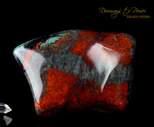 Crimson Cuprite Crystal Altar Stone