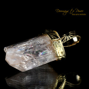 Danburite Light Language Crystal Pendant 22k