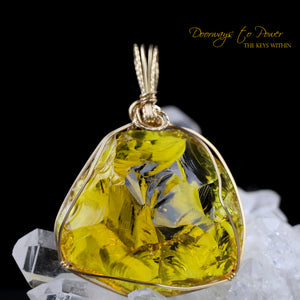 Dynamic Heliodor Andara Crystal Pendant 14k 'Divine Will'