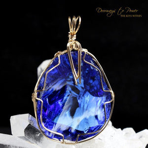 Elestial Starlight Sapphire Andara Pendant 14k \ OverSoul \ 6D