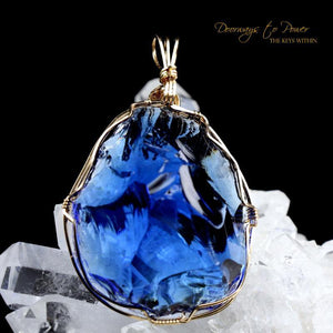 Elestial Starlight Sapphire Andara Pendant 14k \ OverSoul \ 6D