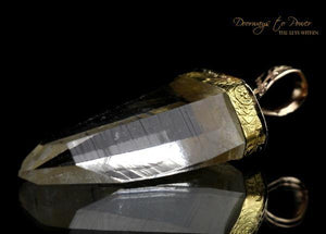 Golden Lemurian Light Language Pendant 18k