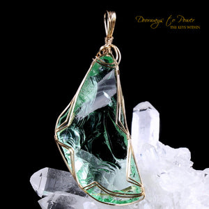 Ethereal Mint Andara Crystal Pendant