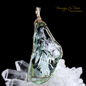Ethereal Mint Andara Crystal Pendant 14k