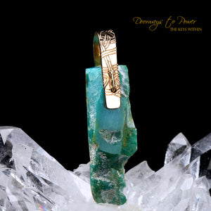 Gem Silica Light Language Crystal Pendant 14k