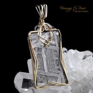 Gibeon Meteorite Wire Wrap Pendant