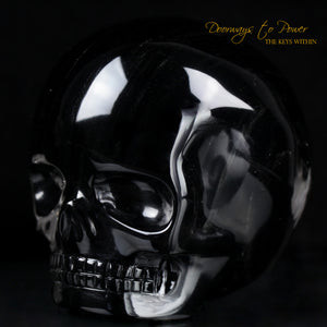 Golden Sheen Obsidian Magical Child Crystal Skull 'New Human' / Hu = Light / Light Man