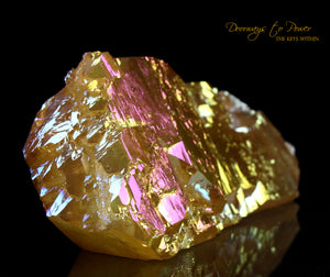 Golden Aura Lemurian Quartz ET Record Keeper Crystal