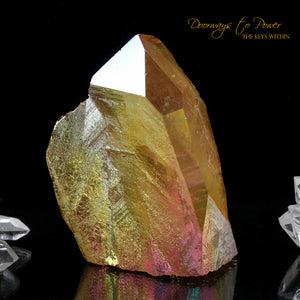 Golden Aura Quartz Lemurian Isis Crystal Record Keeper