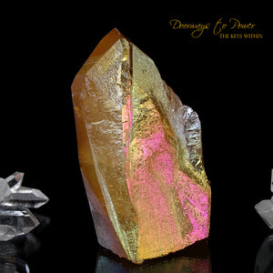 Golden Aura Lemurian Isis Crystal Record Keeper