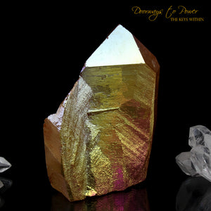 Golden Aura Quartz Lemurian Isis Crystal Record Keeper