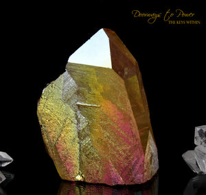 Golden Aura Quartz Lemurian Isis Crystal Record Keeper