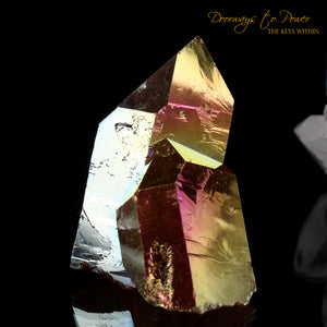 Golden Aura Lemurian Quartz Twin Record Keeper Crystal