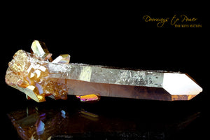 Golden Aura Lemurian Seed Crystal Record Keeper