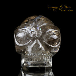 Golden Citrine Quartz 'Atomic' Traveler Crystal Skull 