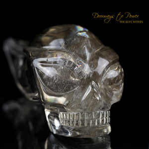 Golden Citrine Quartz 'Atomic' Traveler Crystal Skull 