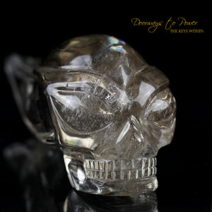 Golden Citrine Quartz 'Atomic' Traveler Crystal Skull
