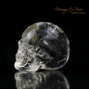 Golden Phenacite Crystal Skull Carving