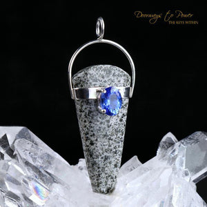 Guardianite & Siberian Blue Quartz Pendant