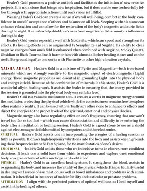 Healers Gold Metaphysical Properties
