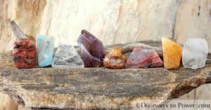 Powerful High Vibration Azeztulite Chakra Healing Stones Set