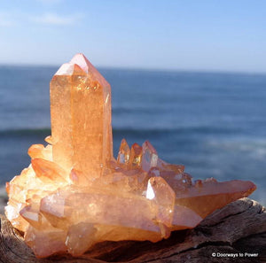 Imperial Gold Aura Quartz Channeling Crystal