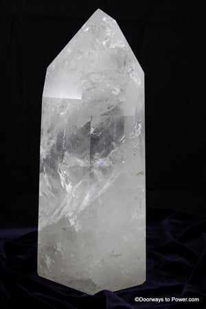 High Energy JOHN of GOD Quartz Crystal Altar Stone w/ Devic Temple, Rainbows