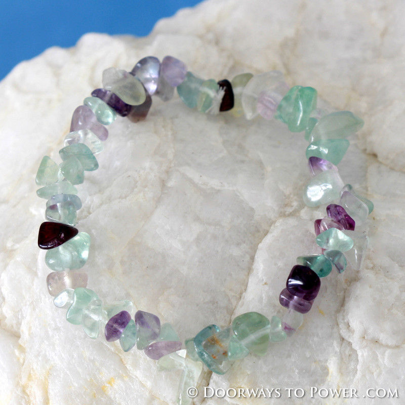 Fluorite chip bracelet deals