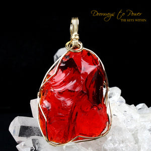 King Solomon Andara Crystal Pendant 14k 'Magic is Sacred'