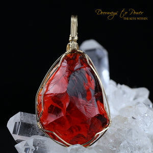 King Solomon Andara Crystal Pendant 14k 'Magic is Sacred'